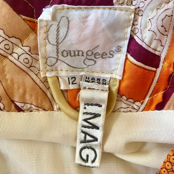 Vintage Loungees Oriental Quilted Belted Robe Housecoat 1960's I.Magnin RARE - Picture 12 of 16